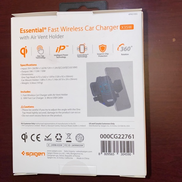 Spigen Essential Fast Wireless Car Charger - Picture 3 of 3